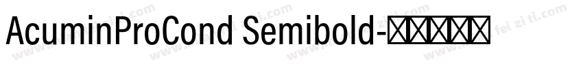 AcuminProCond Semibold字体转换
